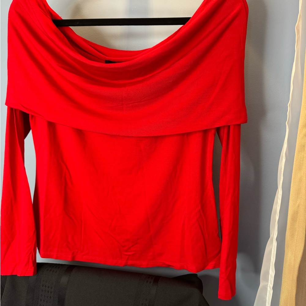 Sanctuary Red Off-Shoulder Blouse
